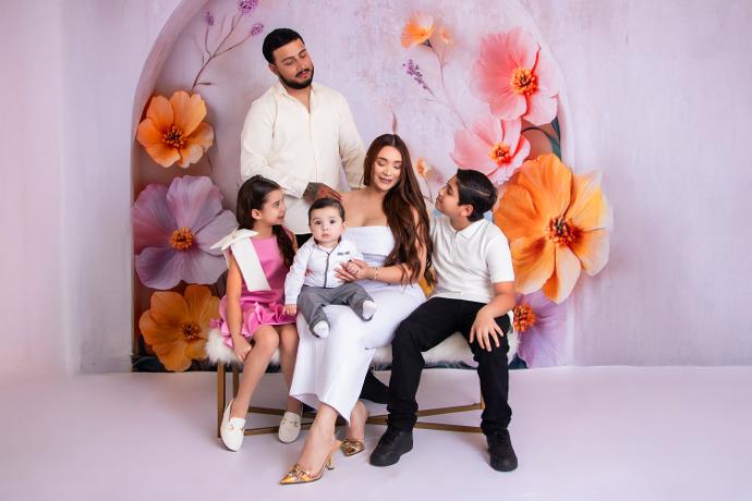 Family studio portrait
