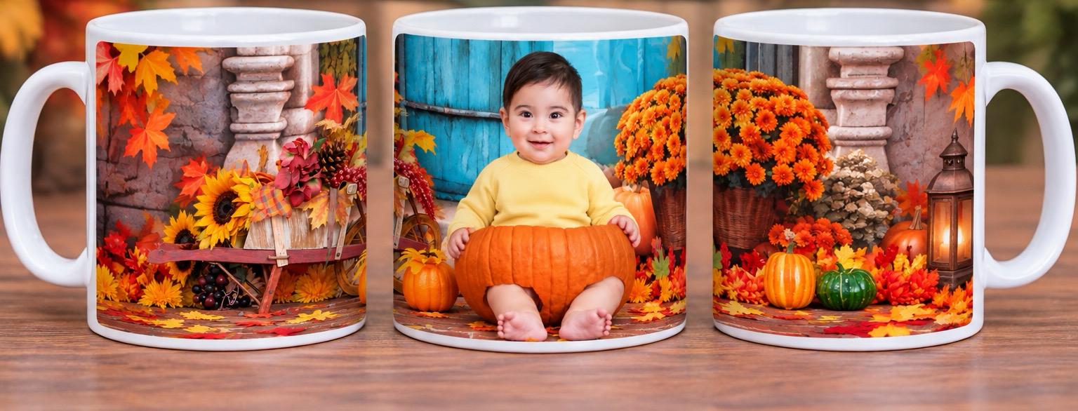 Baby photo mug sample from finished portraits