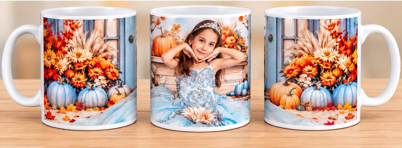 Fall princess photo mug sample from finished portraits